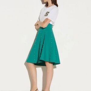 Sandro Paris Knit Skirt Embellished With Beads Size 2 (S)